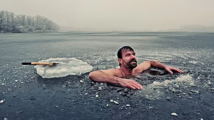 Wim Hof in cold water