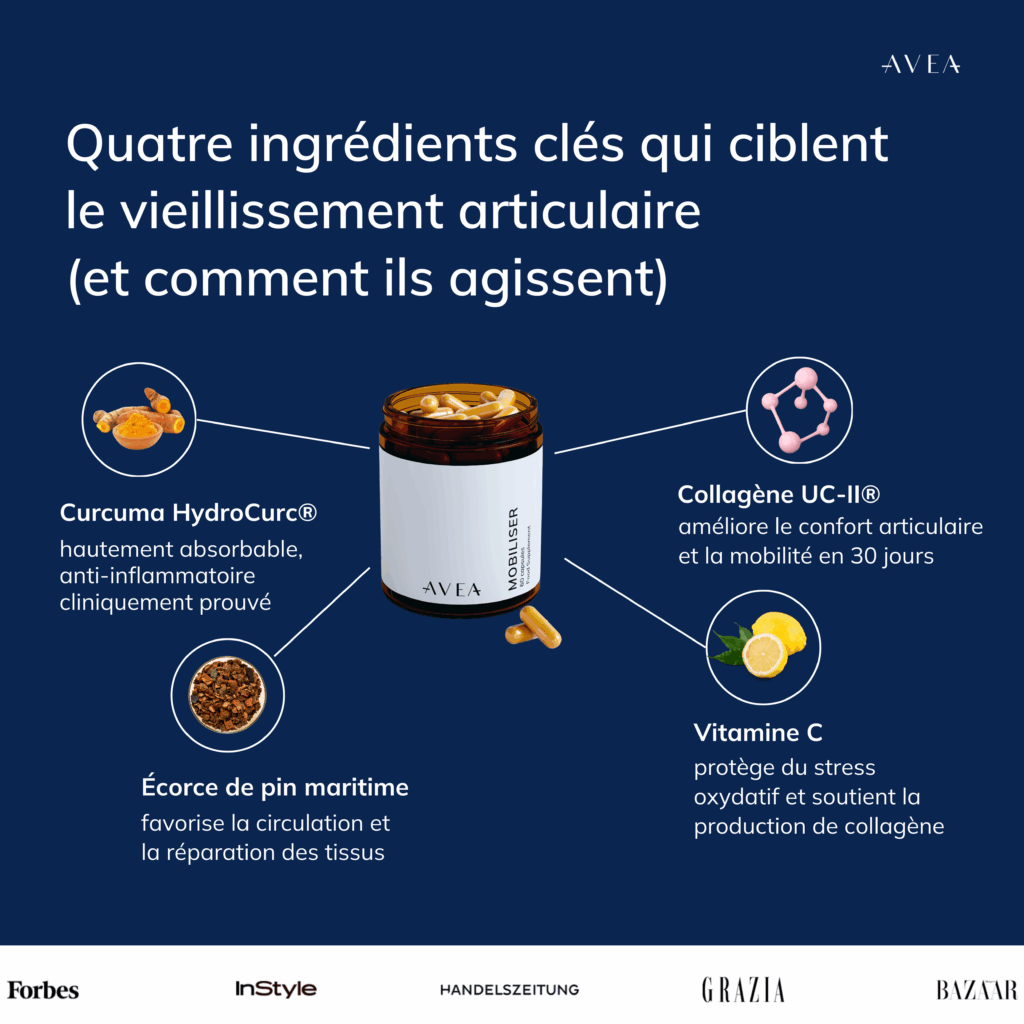 4 ingrédients clés contre le vieillissement articulaire