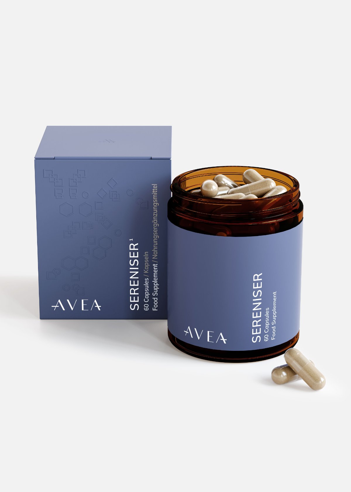 AVEA Sereniser : pot, boîte et gélules